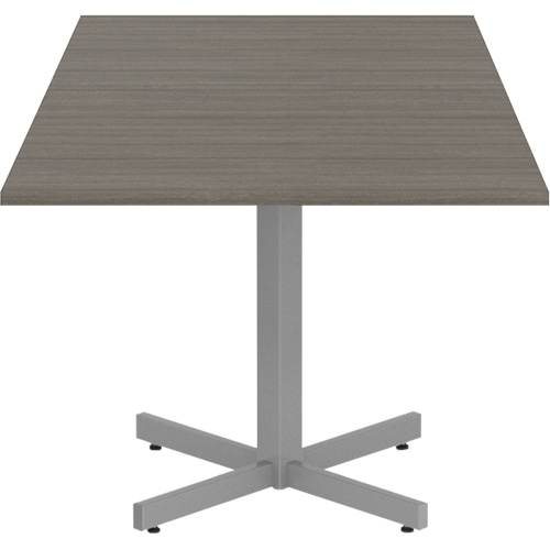 Newland Height-Adjustable Square Table, 36" L x 36" W x 29" H, 1" Top, Laminate, Brown Sécurité Médic
