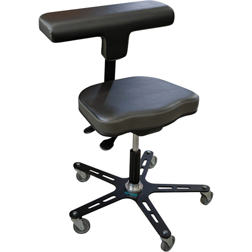 VEGA-T Ergonomic Industrial Chair, Mobile, Adjustable Height, 280 lbs. Capacity Sécurité Médic