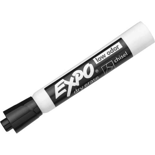 Chisel Tip Dry Erase Marker, Black, Chisel Tip Sécurité Médic
