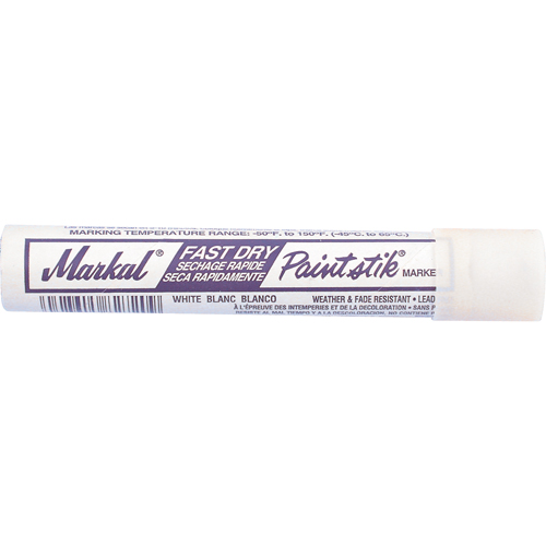B&acirc;tons de peinture Paintstik &agrave; s&eacute;chage rapide 50° &agrave; 150°F, B&acirc;ton plein, Blanc Sécurité Médic