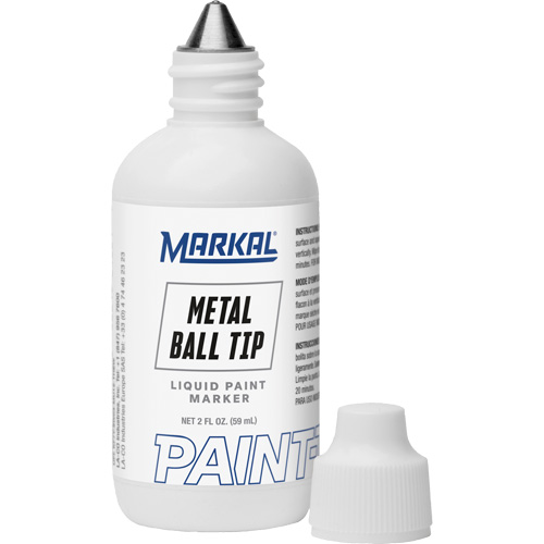 Marqueur Paint-Riter avec pointe en bille m&eacute;tallique, Liquide, Blanc Sécurité Médic