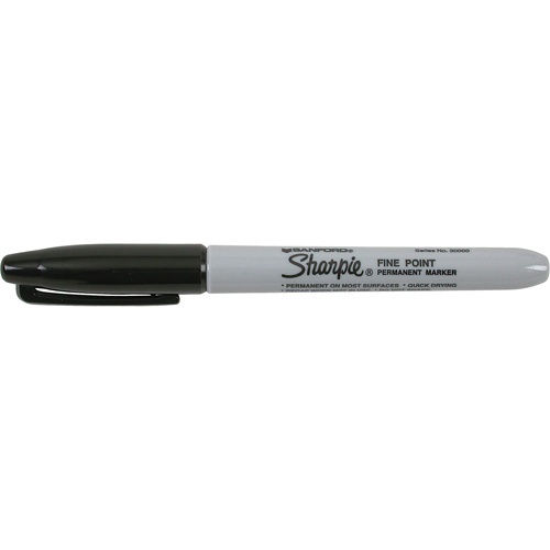 Permanent Markers - #15, Black, Fine Tip Sécurité Médic