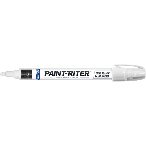 Paint-Riter&reg; Valve Action&reg; Paint Marker, Liquid, White Sécurité Médic
