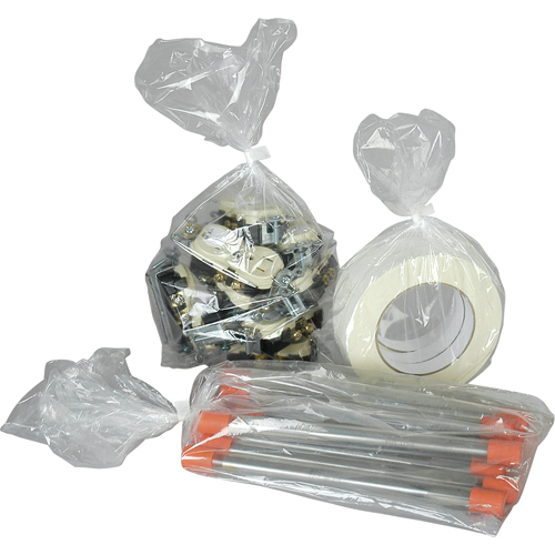 Poly Bags, Open Top, 12" x 5", 1 mils Sécurité Médic