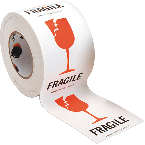 "Fragile" Special Handling Labels, 6" L x 4" W, Red on White Sécurité Médic