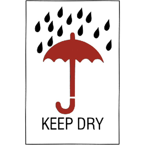 "Keep Dry" Special Handling Labels, 6" L x 4" W, Red on White Sécurité Médic