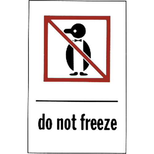 "Do Not Freeze" Special Handling Labels, 6" L x 4" W, Red on White Sécurité Médic