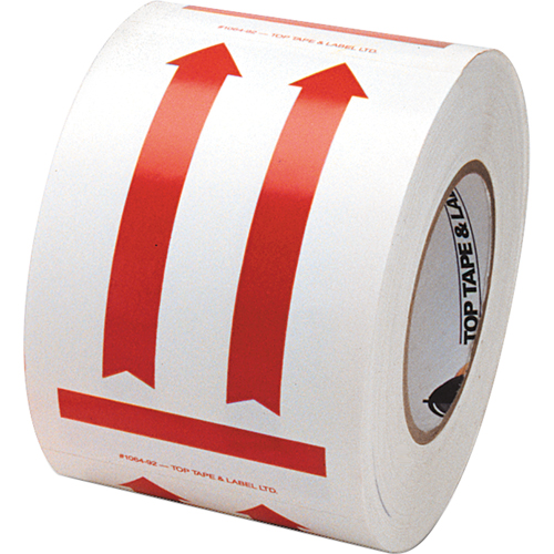 This Side Up Pictogram Special Handling Labels, 6" L x 4" W, Red on White Sécurité Médic