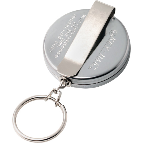 Original Series Retractable Keychain, Chrome, 24" Cable, Belt Clip Attachment Sécurité Médic