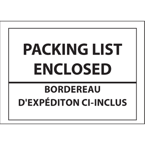 Packing List Envelopes, 4" L x 5" W, Backloading Style Sécurité Médic