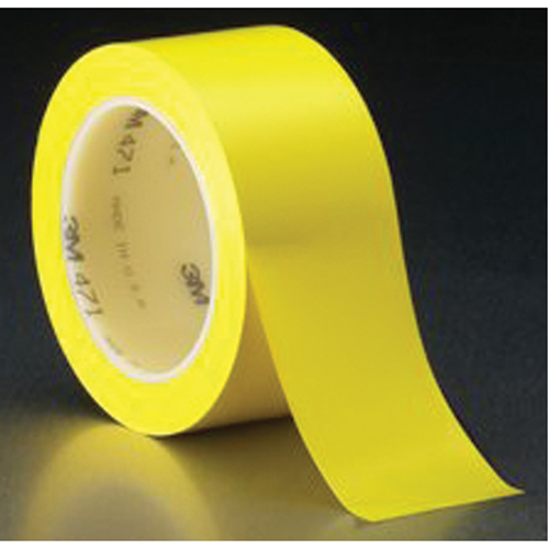 Ruban en vinyle 471, 50,8 mm (2") la x 32,9 m (108') lo, 5,3 mils, Jaune Sécurité Médic