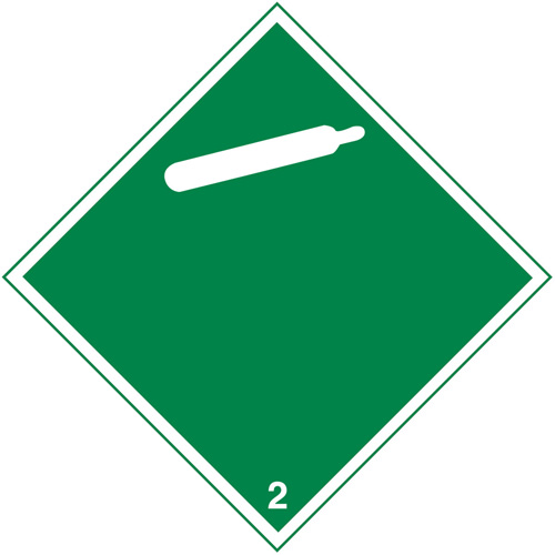 TDG Shipping Labels, Class 2, Gases, Paper Sécurité Médic