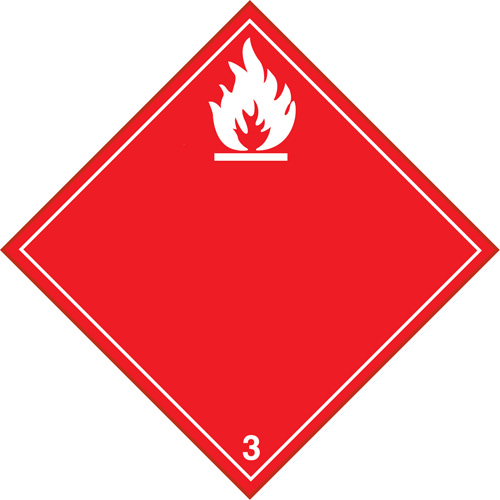 TDG Shipping Labels, Class 3, Flammable Liquids, Vinyl Sécurité Médic