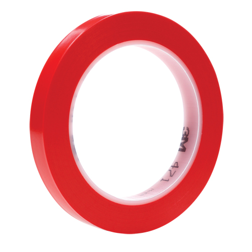 471 Vinyl Tape, 12 mm (1/2") W x 32.9 m (108') L, 5.3 mils, Red Sécurité Médic