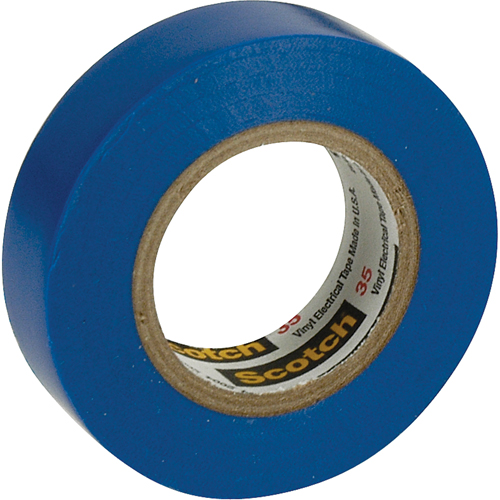 Scotch&reg; 35 Colour Coded Tape, 12.7 mm (1/2") x 20.1 m (66'), Blue, 7 mils Sécurité Médic