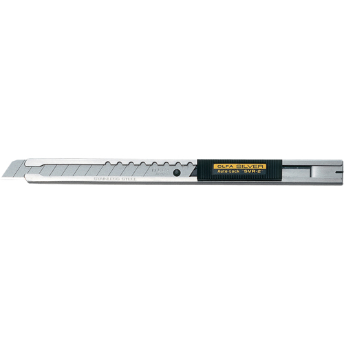 Couteau de pr&eacute;cision pour travaux de s&eacute;rie standard, 9 mm, Acier inoxydable, Prise en Acier inoxydable Sécurité Médic