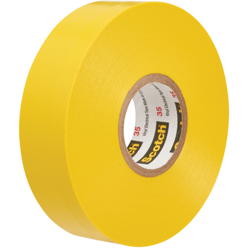 Scotch&reg; 35 Colour Coded Tape, 12.7 mm (1/2") x 6.1 m (20'), Yellow, 7 mils Sécurité Médic