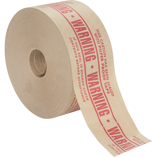 Rubans gommes pr&eacute;-imprim&eacute;s, 72 mm (2-4/5") x 137 m (449,475'), Kraft Sécurité Médic