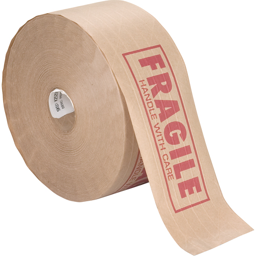 Pre-Printed Gummed Tapes, 76 mm (3") x 137 m (449.475'), Kraft Sécurité Médic