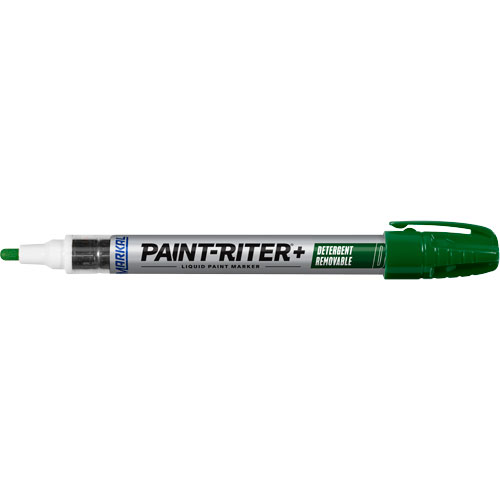 Paint-Riter&reg;+ Detergent Removable Paint Marker, Liquid, Green Sécurité Médic