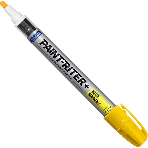 Marqueur &agrave; la peinture nettoyable &agrave; l'eau Paint-Riter+, Liquide, Jaune Sécurité Médic
