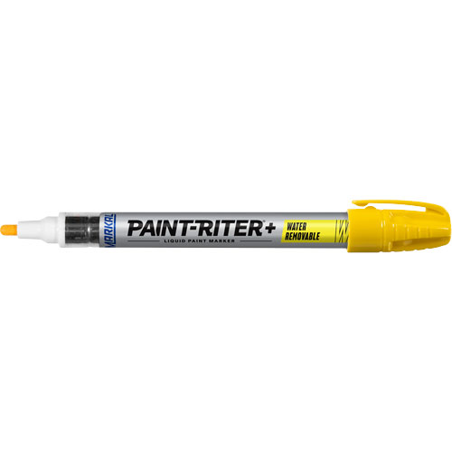 Marqueur &agrave; la peinture nettoyable &agrave; l'eau Paint-Riter+, Liquide, Jaune Sécurité Médic