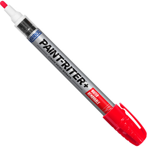 Marqueur &agrave; la peinture nettoyable &agrave; l'eau Paint-Riter+, Liquide, Rouge Sécurité Médic