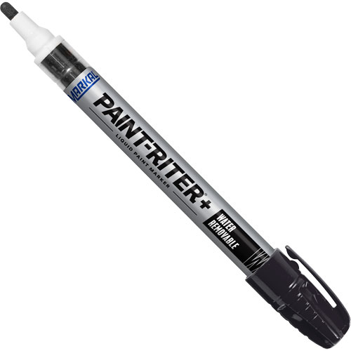 Paint-Riter&reg;+ Water Removable Paint Marker, Liquid, Black Sécurité Médic