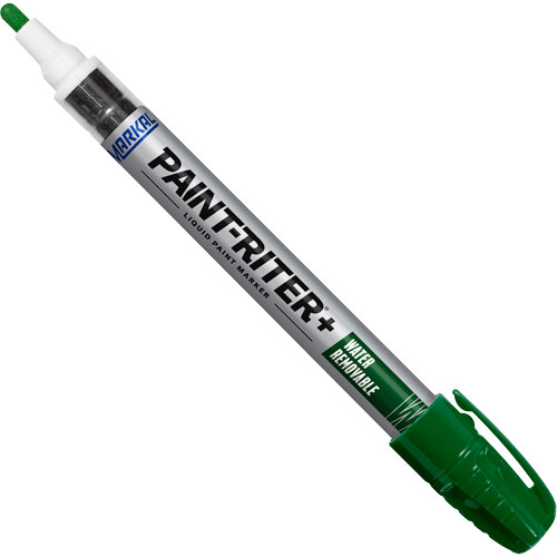 Marqueur &agrave; la peinture nettoyable &agrave; l'eau Paint-Riter+, Liquide, Vert Sécurité Médic