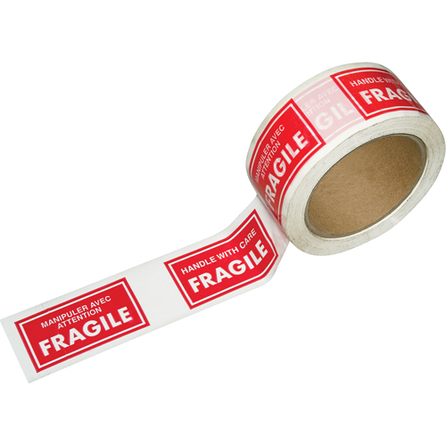 Rubans avec messages pr&eacute;-imprim&eacute;s, 1-7/8" la, Blanc/rouge Sécurité Médic