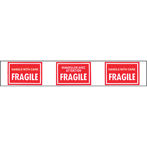 Rubans avec messages pr&eacute;-imprim&eacute;s, 1-7/8" la, Blanc/rouge Sécurité Médic
