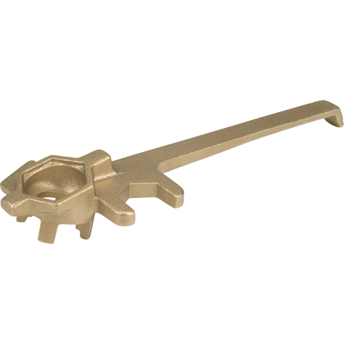 Deluxe Plug Wrenche, 1-1/4" Opening, 9" Handle, Non-sparking brass alloy Sécurité Médic