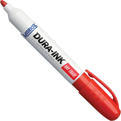 Dura-Ink&reg; Dry Erase Ink Markers, Red, Bullet Tip Sécurité Médic