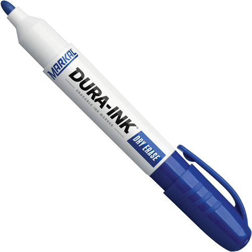 Dura-Ink&reg; Dry Erase Ink Markers, Blue, Bullet Tip Sécurité Médic