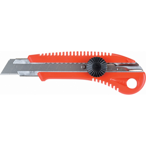 Couteau professionnel ATK400, 18 mm, Acier au carbone, Prise en Plastique Sécurité Médic