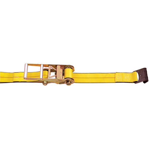 Tendeurs d'arrimage &agrave; cliquet, Crochet plat, 3" , 30' , Charge d'utilisation max. 5400 lb (2450 kg) Sécurité Médic