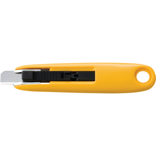 Couteau de s&eacute;curit&eacute; compact autor&eacute;tractable, 11 mm, Acier au carbone, Prise en Plastique Sécurité Médic