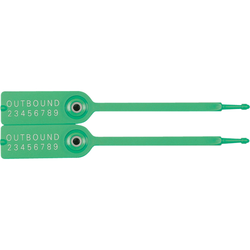 Gemini&reg; Tote Seals, 7-1/4", Plastic, Pull-Through Sécurité Médic