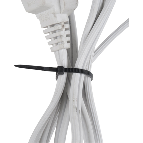 Cable Ties, 8" Long, 50 lbs. Tensile Strength, Black Sécurité Médic