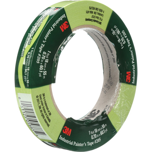 Ruban de calibre industriel pour peintre 205, 18 mm (3/4") x 55 m (180'), Vert Sécurité Médic