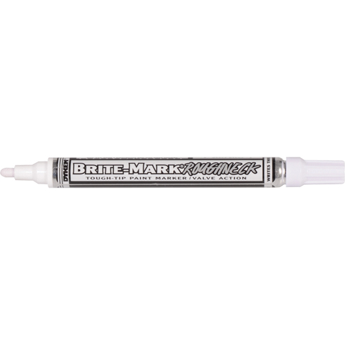 Brite-Mark&reg; RoughNeck Marker, Liquid, White Sécurité Médic