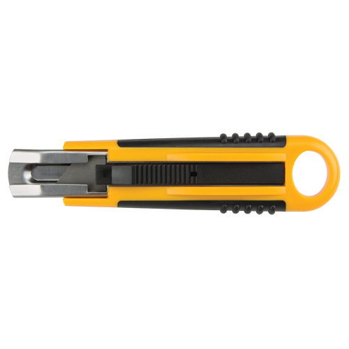 Couteau autor&eacute;tractable ATK1000, 18 mm, Acier au carbone, Prise en Plastique Sécurité Médic