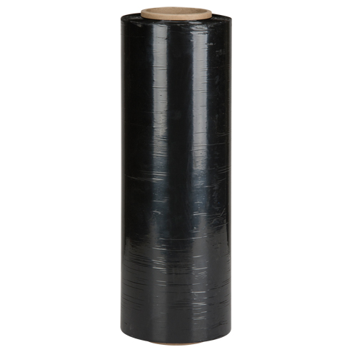 Hand Stretch Wrap, 80 Gauge (20.3 micrometers), 18" x 1500', Opaque Black Sécurité Médic