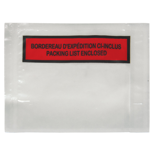 Packing List Envelope, 4-1/2" L x 5-1/2" W, Backloading Style Sécurité Médic