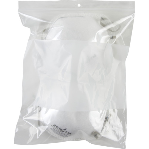 Sacs en poly avec espace inscriptible blanc, Refermable, 10" x 8", 2 mils Sécurité Médic