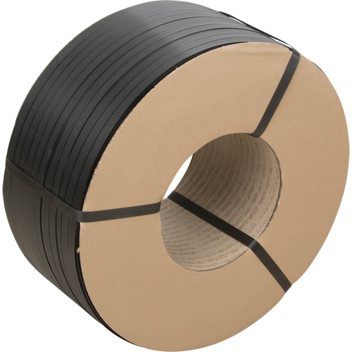 Strapping, Polypropylene, 5/8" W x 6000' L, Black, Manual Grade Sécurité Médic