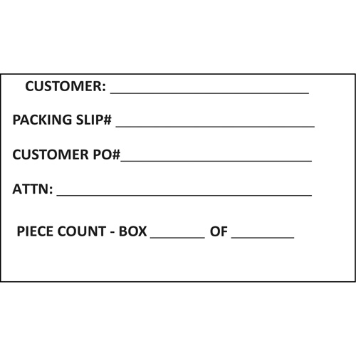 Generic Shipping Label, 4" W x 6" L, White Sécurité Médic
