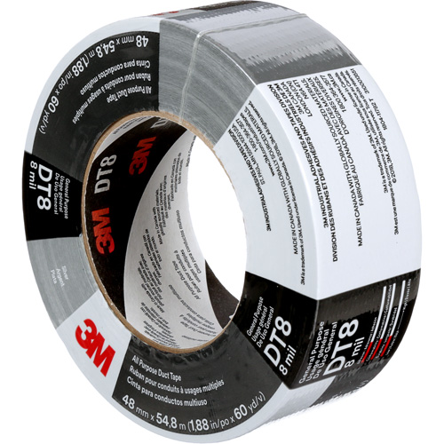 DT8 All-Purpose Duct Tape, 8 mils, Silver, 48 mm (2") x 55 m (180') Sécurité Médic