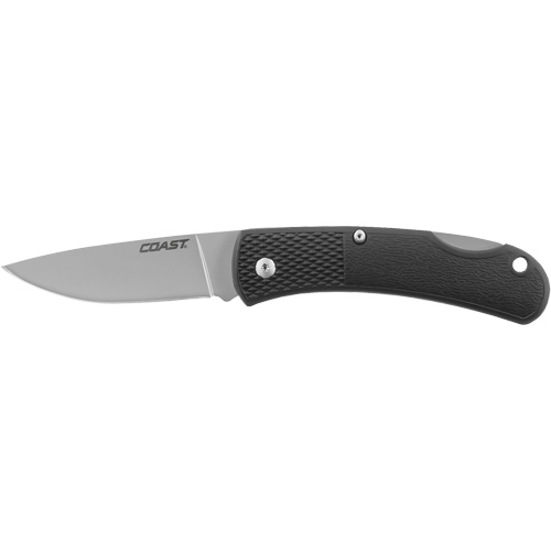 Folding Utility Knife, 2-1/2" Blade, Stainless Steel Blade, Cushion Handle Sécurité Médic