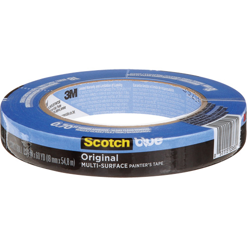 Ruban de peintre multi-surface ScotchBlue Original 2090, 18 mm (3/4") x 54,8 m (180'), Bleu Sécurité Médic